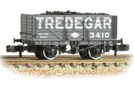 7 Plank Wagon, end door, "Tredegar" Grey N Gauge 
